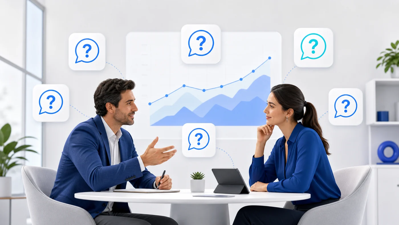 Líder e profissional de vendas em uma conversa individual de desenvolvimento